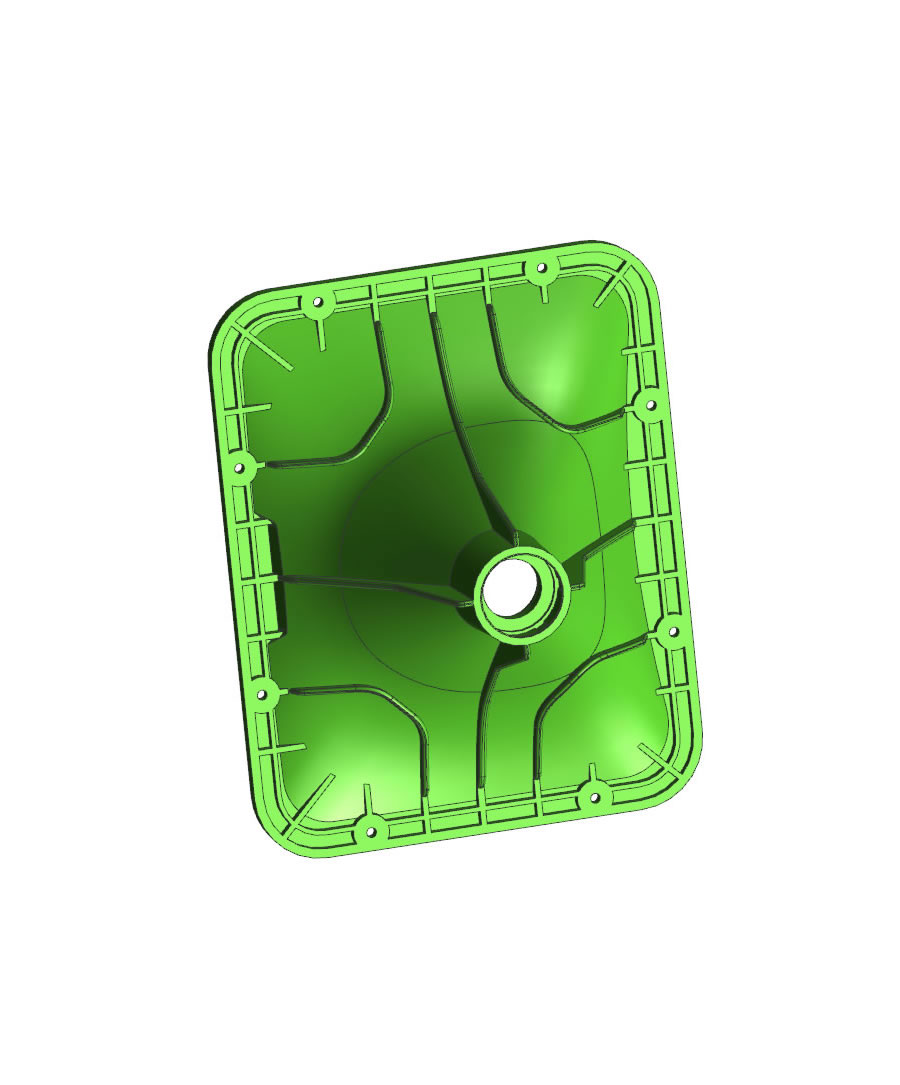 GP Mold, Injection molds for speaker components, including grille, basket, and magnet housing plastic molds.  Injection mold manufacturer, China injection molds