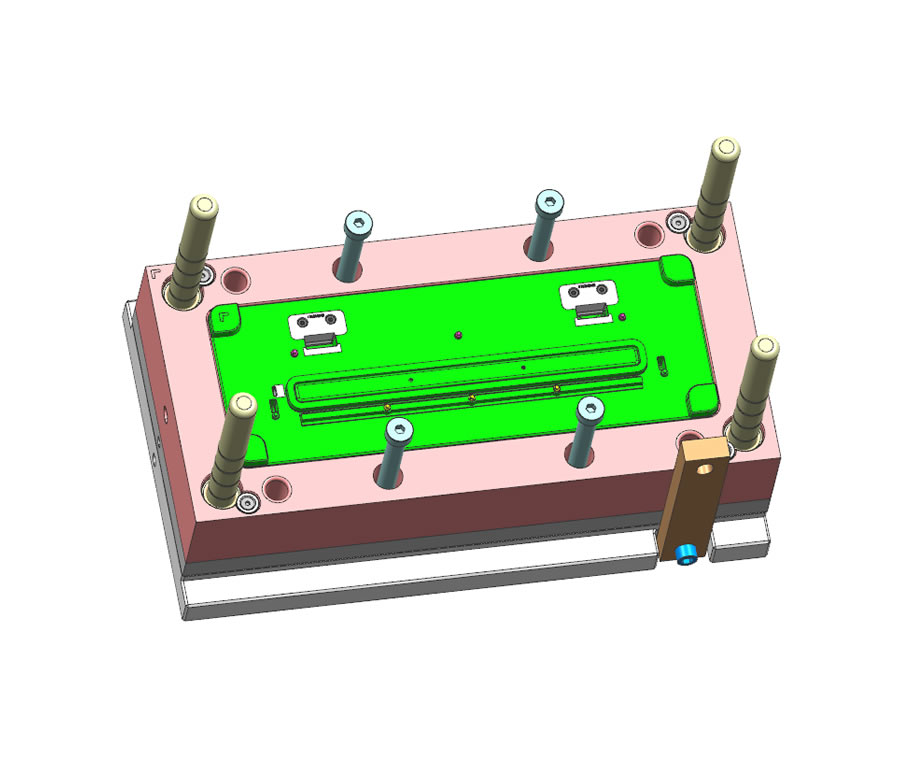 GP Mold: Injection molds for vacuum packaging machine parts, including top and bottom covers, buttons, and separator plates.  A precision mold manufacturer in China