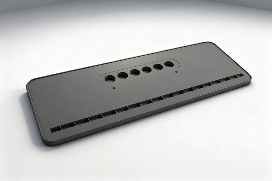 GP Mold: Injection molds for vacuum packaging machine parts, including top and bottom covers, buttons, and separator plates.  A precision mold manufacturer in China